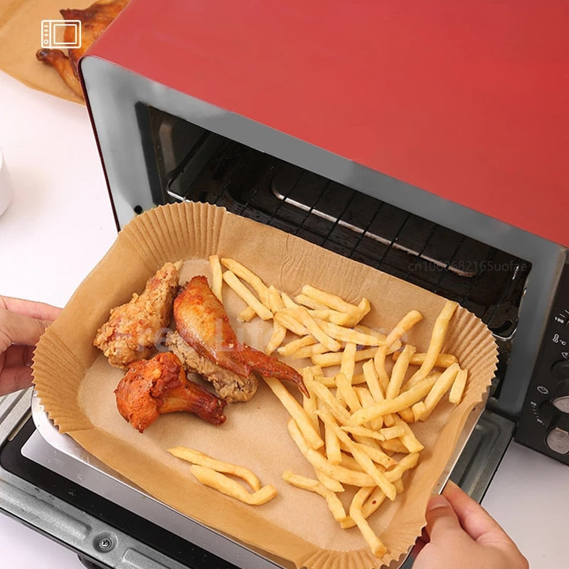 Rectangular Double Pan Air Fryer Disposable Paper