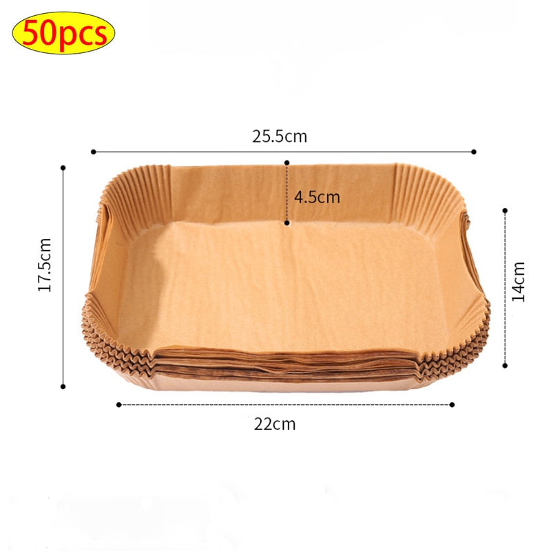 Rectangular Double Pan Air Fryer Disposable Paper