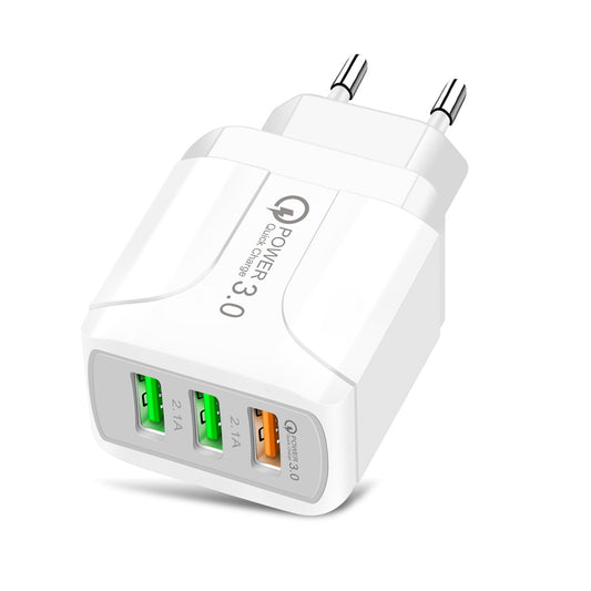 Portable 18W 3USB Ports Fast Phone Charger