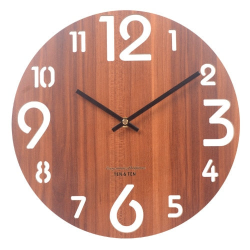 Modern Design Wooden 3D Wall Clock